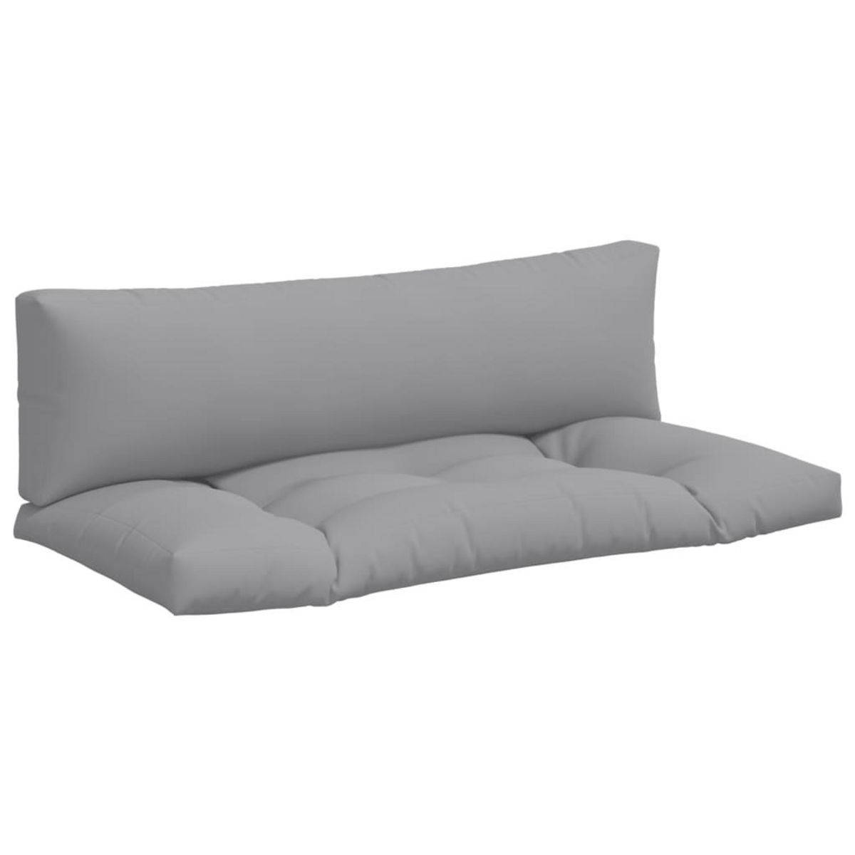 VIDAXL Coussins de palette lot de 2 gris tissu