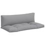 Voir la diapositive 2 : VIDAXL Coussins de palette lot de 2 gris tissu