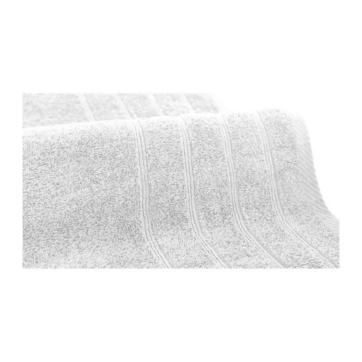 LOVELY HOME Lot de 4 serviettes - LOVELY HOME - 2 Serviettes 50 x 100 cm + 2 Draps de douche 70 x 140 cm - Blanc