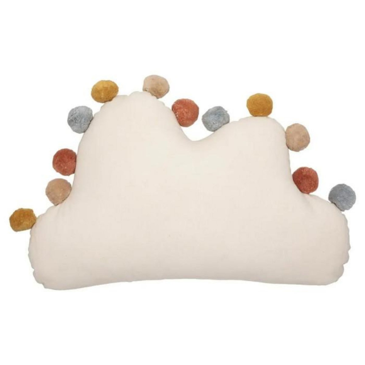 Atmosphera Kids Coussin Enfant Pompons  Nuage  30x50cm Ivoire