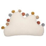 Atmosphera Kids Coussin Enfant Pompons  Nuage  30x50cm Ivoire