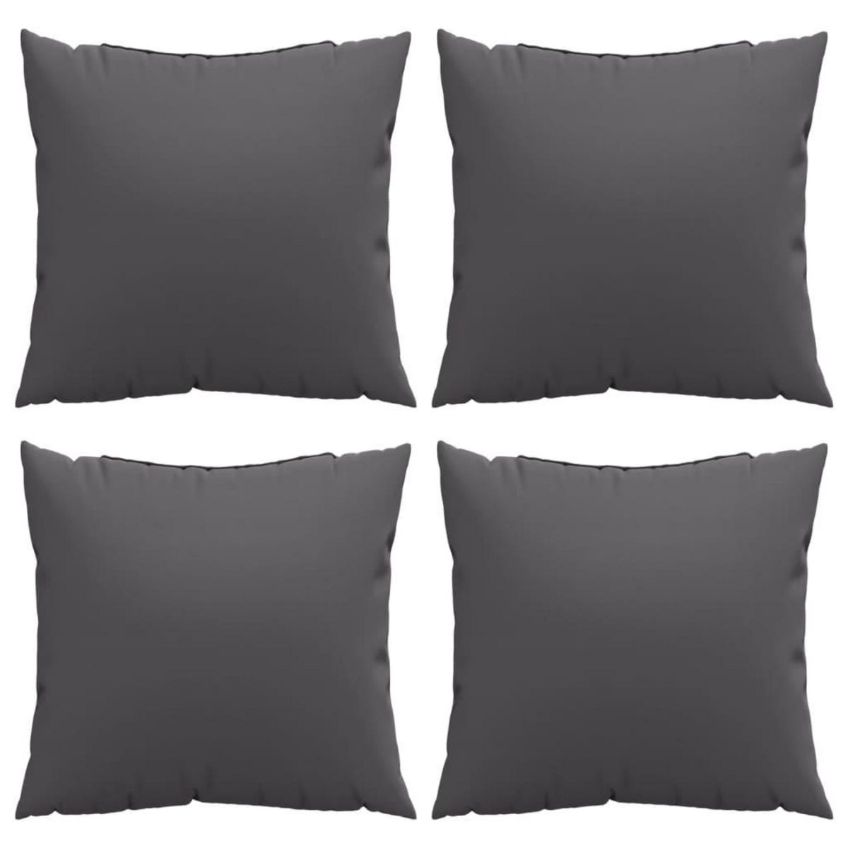 VIDAXL Coussins de canape lot de 4 anthracite 50x50 cm tissu