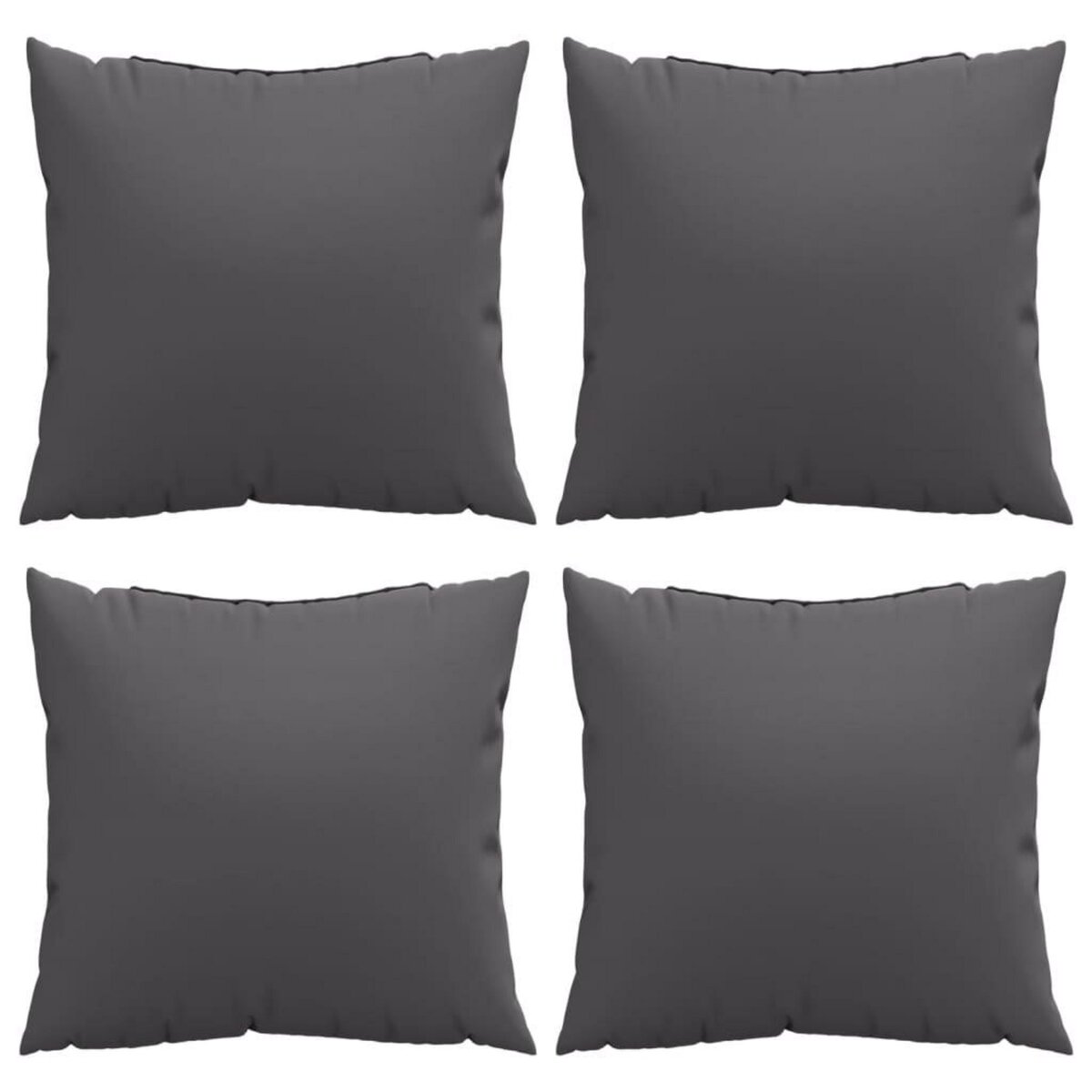 VIDAXL Coussins de canape lot de 4 anthracite 50x50 cm tissu
