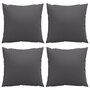 Voir la diapositive 4 : VIDAXL Coussins de canape lot de 4 anthracite 50x50 cm tissu
