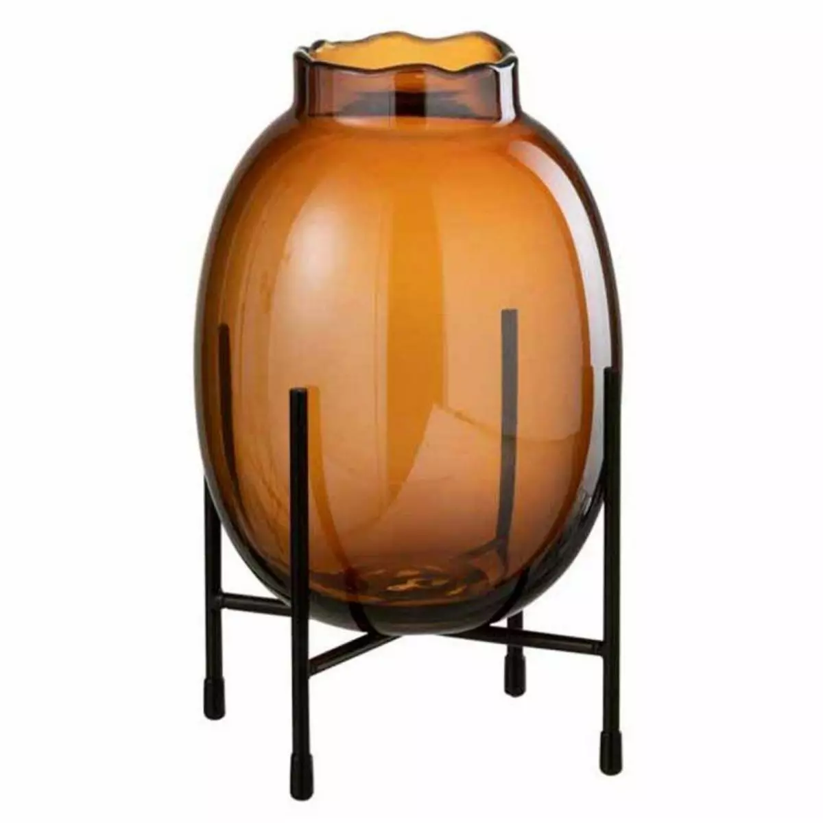 Paris Prix Vase sur Pied Design  Tonato  25cm Marron & Noir
