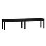 Voir la diapositive 2 : VIDAXL Banc de jardin a 2 places noir 203,5x44x45cm bois massif de pin