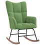 Voir la diapositive 2 : VIDAXL Chaise a bascule Vert clair Velours