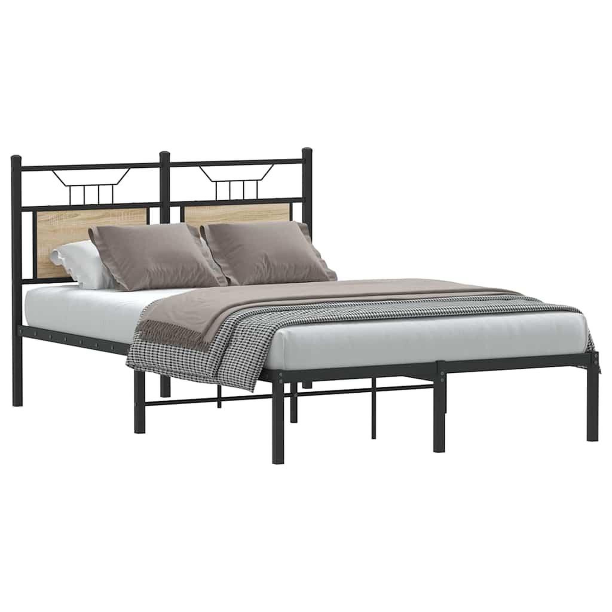 Voir la diapositive 3 : VIDAXL Cadre de lit sans matelas chene sonoma 120x190 cm