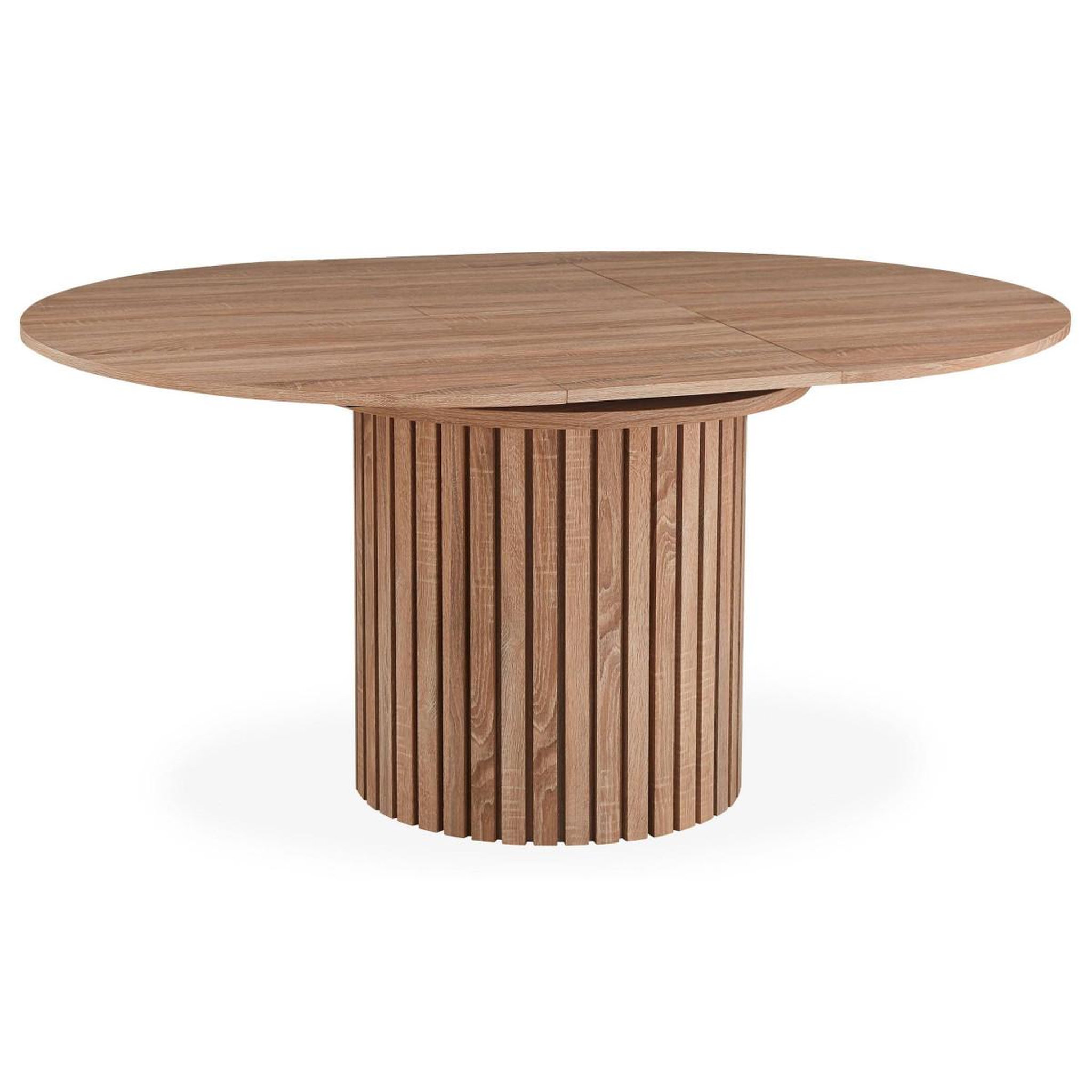 Voir la diapositive 2 : Paris Prix Table à Manger Ronde Extensible  Karo  120cm Naturel