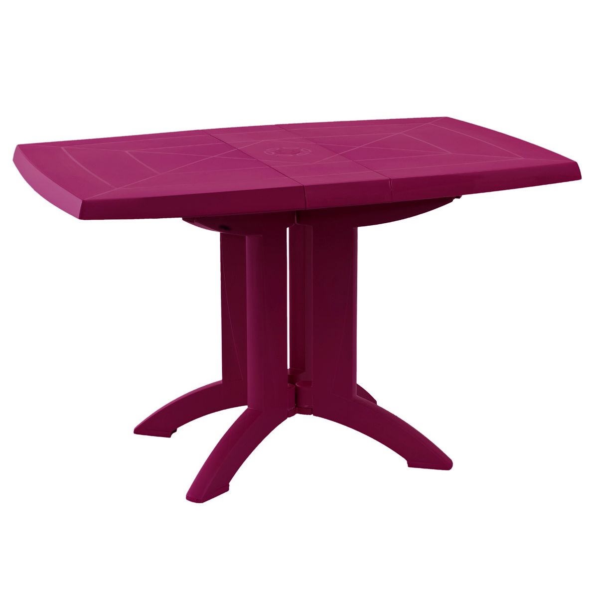 GROSFILLEX Table de jardin pliante 118X77cm résine rose VEGA