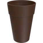 GARDENSTAR Pot Haut - D35cm H51cm - Terre d'ombre - Plastique