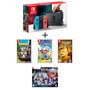 Console Nintendo Switch Joy-Con Néon + Crash Bandicoot N.Sane Trilogy + Starlink Starter Pack + Mario Lapins Crétins Kingdom Battle + Rayman Legends