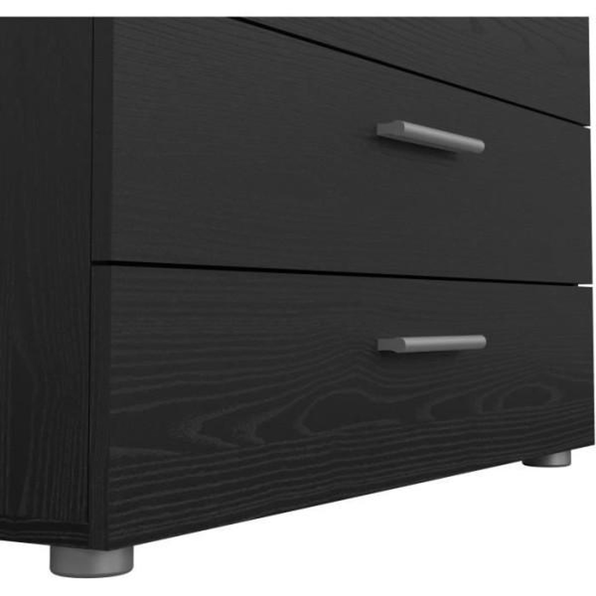 Voir la diapositive 6 : MARKET24 Commode - 4 tiroirs - noir - l80,2 x p40,25 x h68,1 cm
