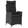 Voir la diapositive 3 : VIDAXL Ensemble a manger de jardin coussins 5pcs Noir Resine tressee