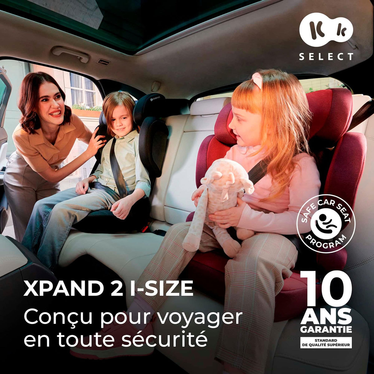 KINDERKRAFT Siège auto i-Size - installation facile avec protection latérale