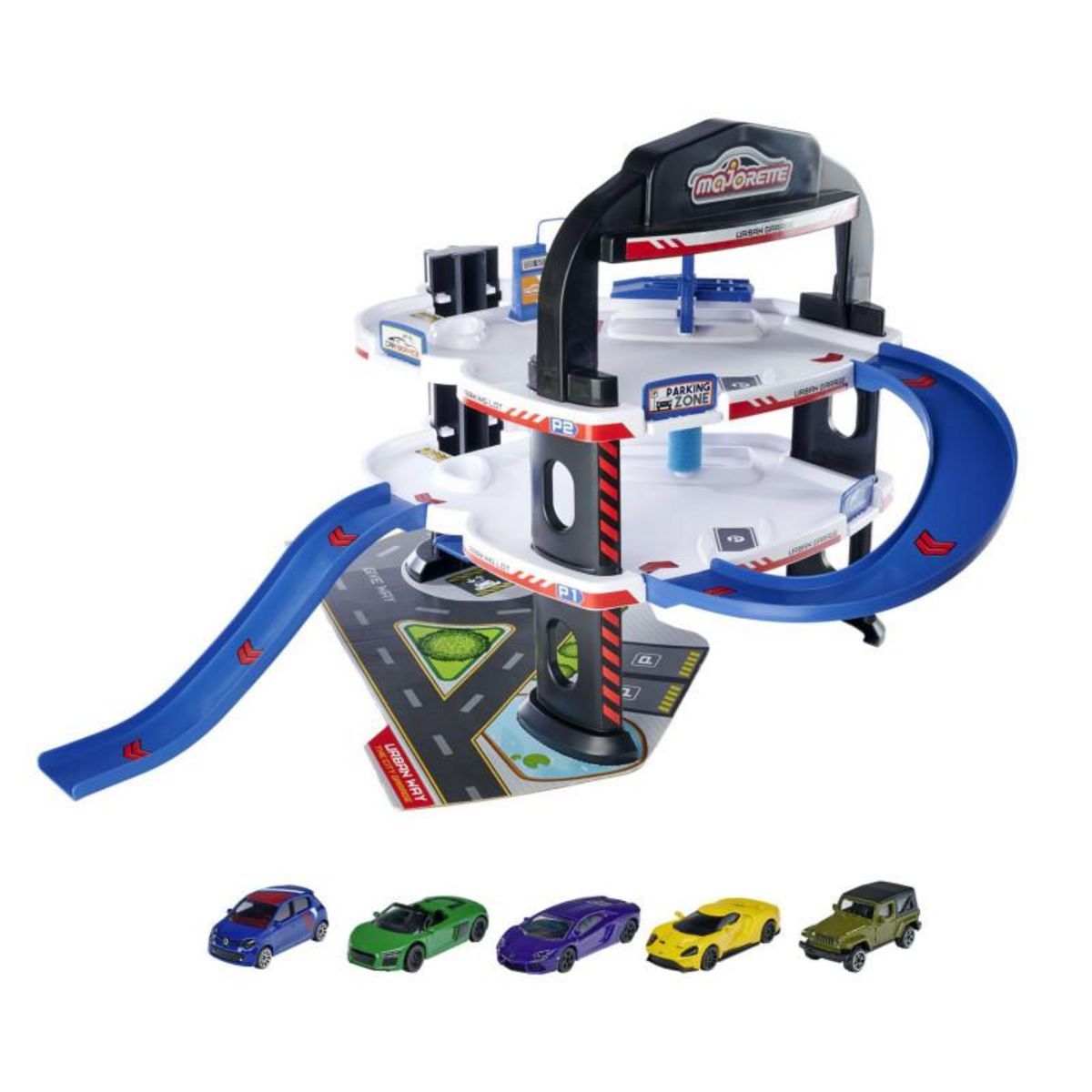Majorette Majorette Urban Garage with 5 Cars 212059986