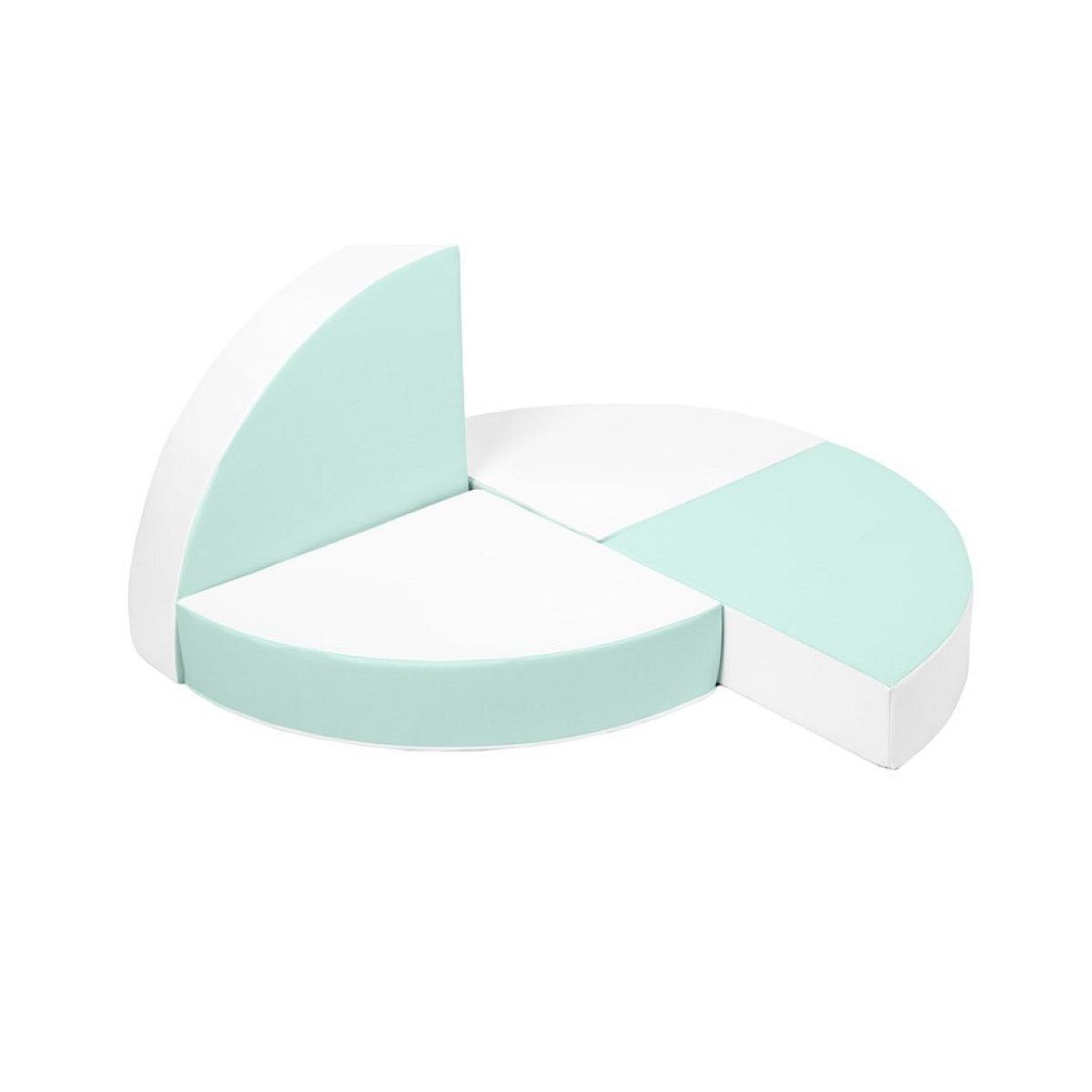 VELINDA Set de 4 blocs en mousse blanc menthe