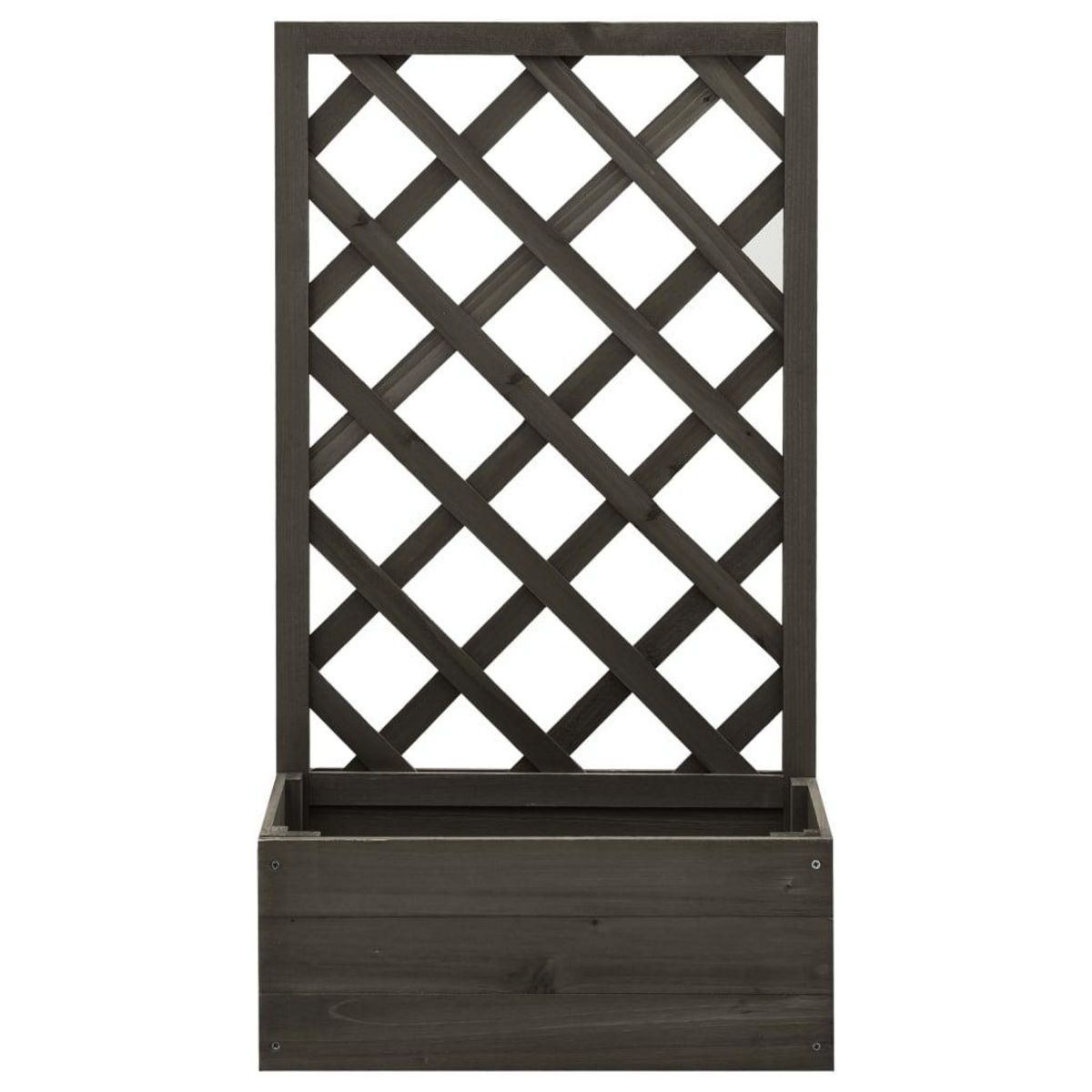 VIDAXL Jardiniere a treillis de jardin Gris 50x25x90 cm Bois de sapin