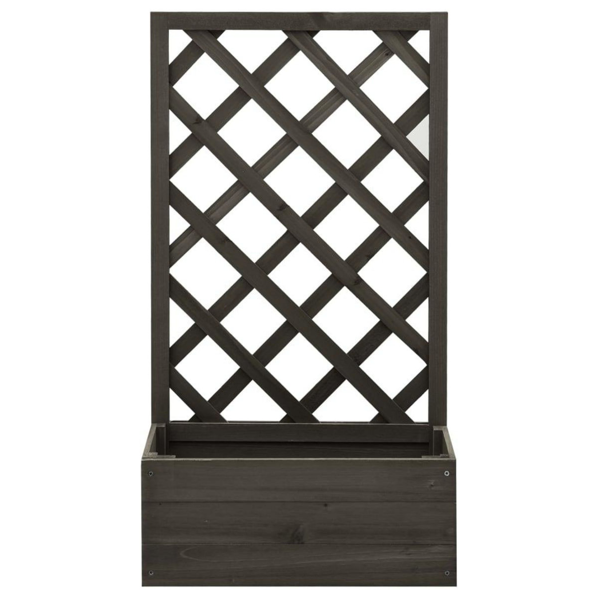 VIDAXL Jardiniere a treillis de jardin Gris 50x25x90 cm Bois de sapin