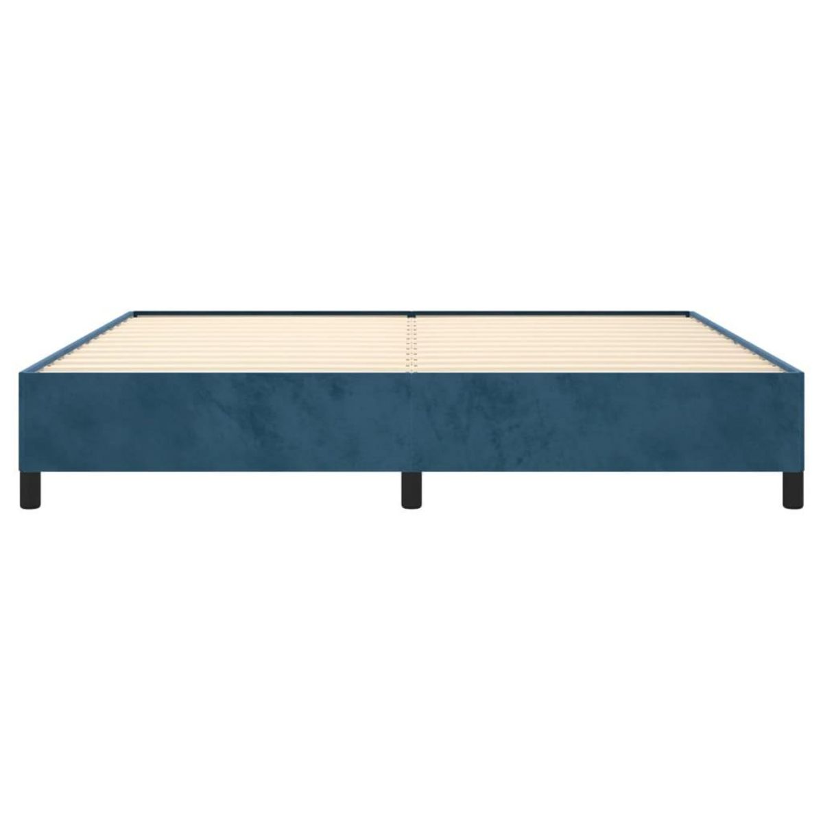 VIDAXL Cadre de lit sans matelas bleu fonce 200x200 cm velours