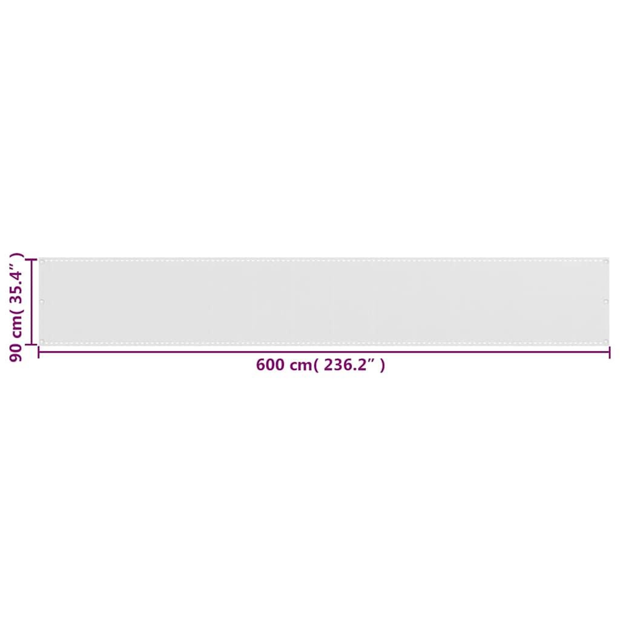 Voir la diapositive 5 : VIDAXL Ecran de balcon en pehd 90 x 600 cm blanc