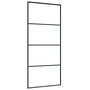 Voir la diapositive 3 : VIDAXL Porte coulissante Verre ESG depoli et aluminium 90x205 cm Noir
