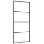 Voir la diapositive 3 : VIDAXL Porte coulissante Verre ESG depoli et aluminium 90x205 cm Noir