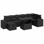 Voir la diapositive 2 : VIDAXL Salon de jardin 5 pcs avec coussins noir resine tressee
