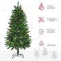 Voir la diapositive 4 : HOMCOM Sapin de Noël artificiel aspect réaliste Ø 60 x 150H cm 24 pommes de pin 360 branches imitation Nordmann