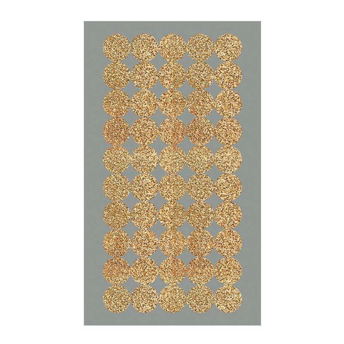 RICO DESIGN 4 feuilles d'autocollants S cercles dorés