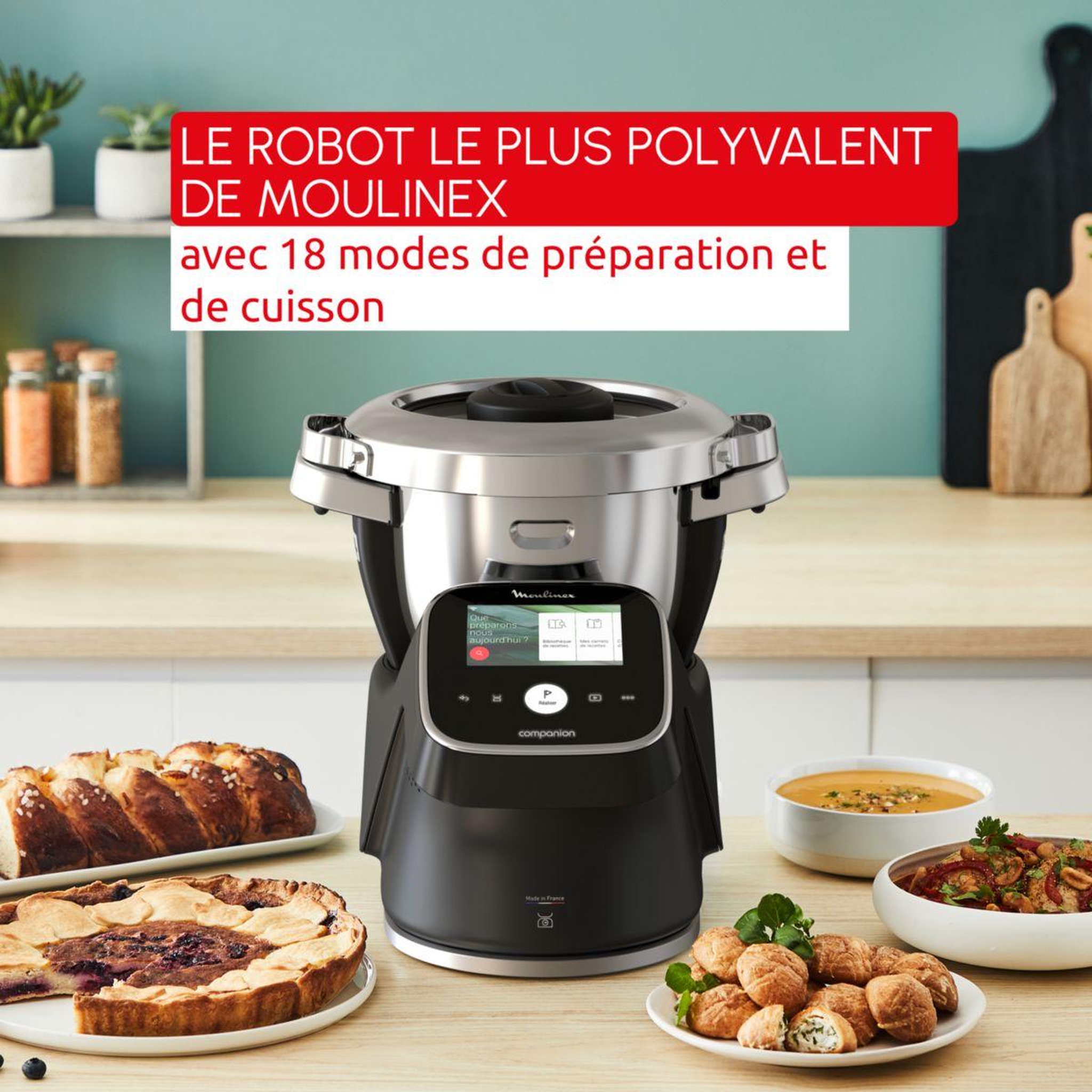 Voir la diapositive 3 : MOULINEX Robot cuiseur i-CompanionTouchPro3L airfryer HF93L8F0