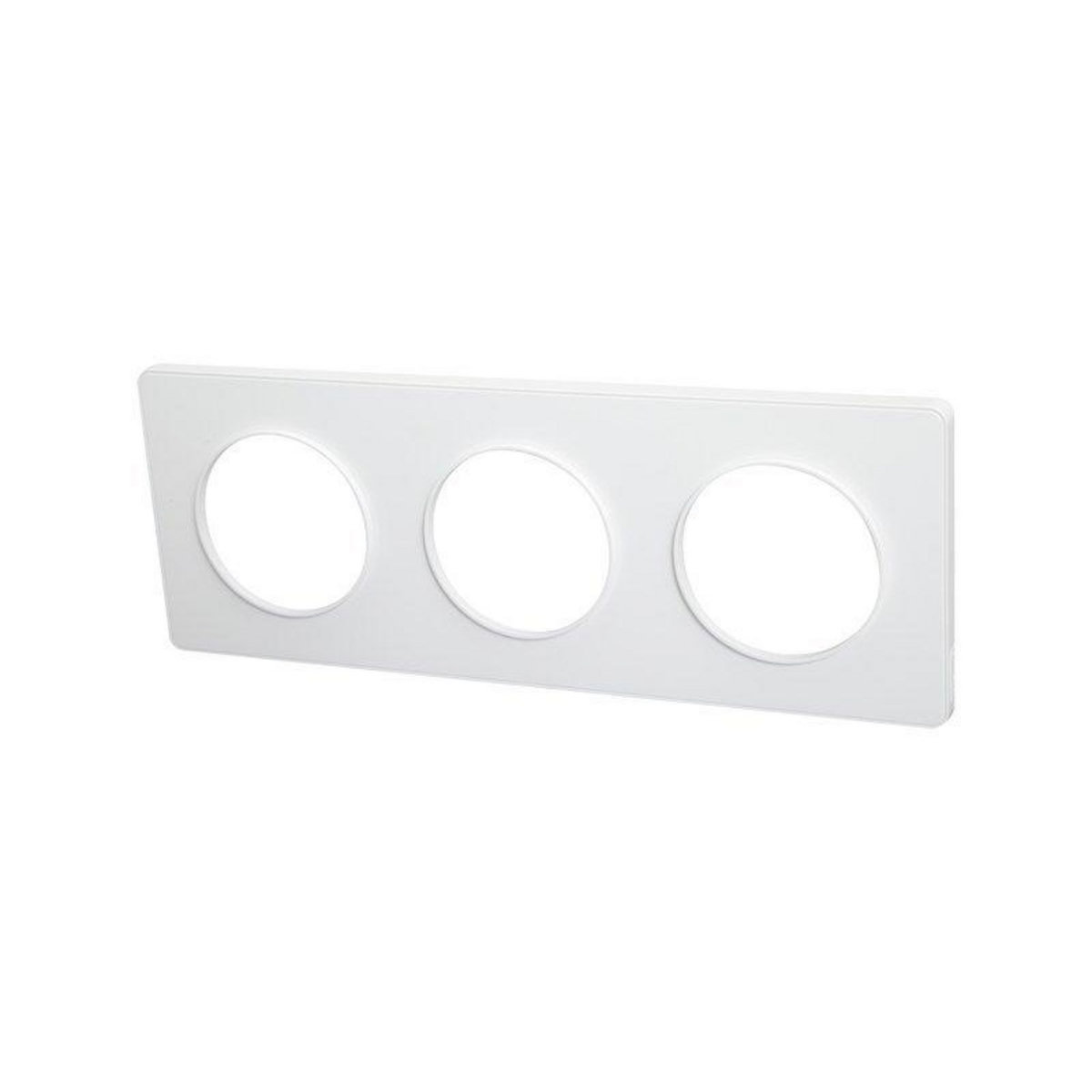 Schneider Electric Plaque Triple Odace Touch, Liseré Blanc