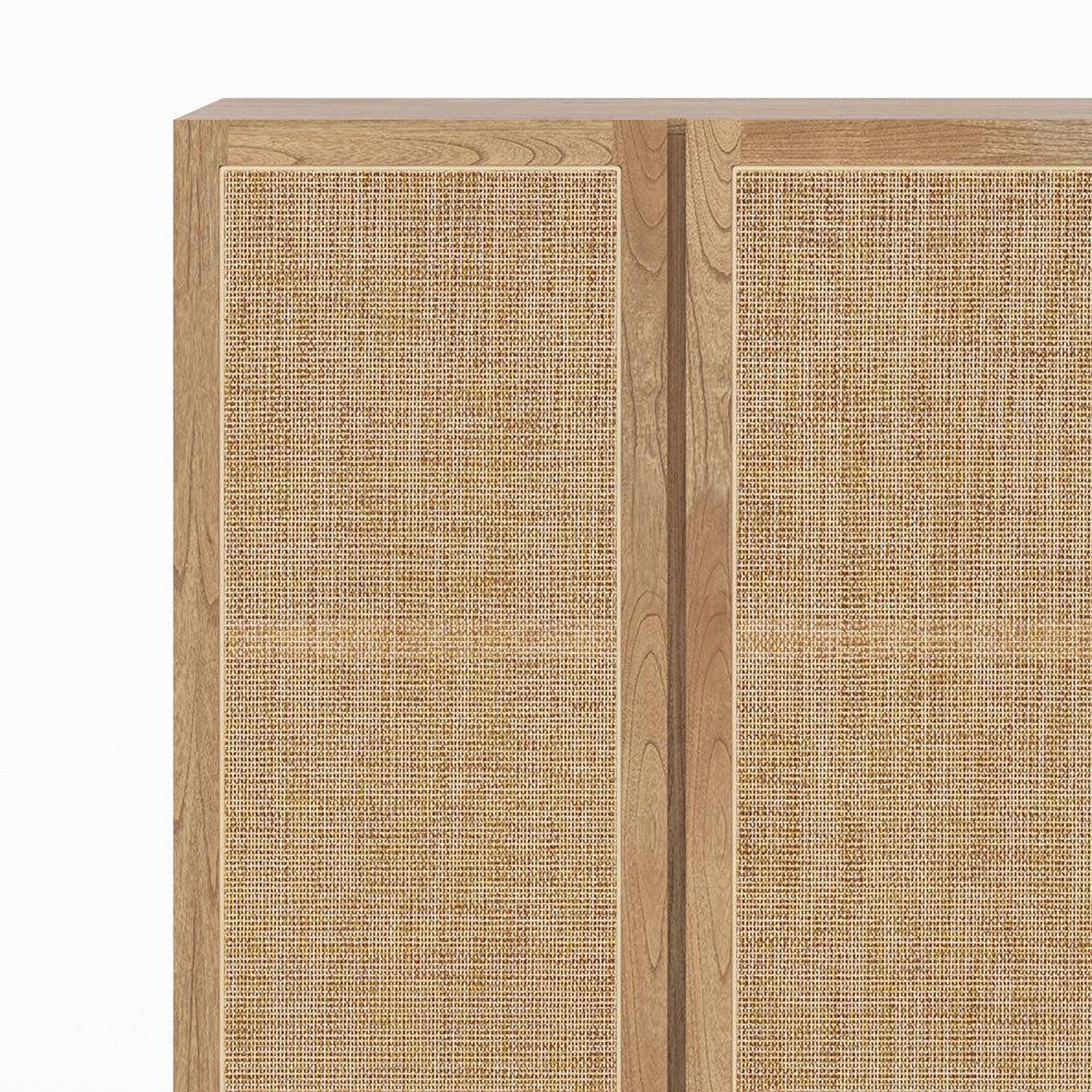 Voir la diapositive 6 : MAISON PAVANE Armoire en bois massif de mindi et rotin-delya