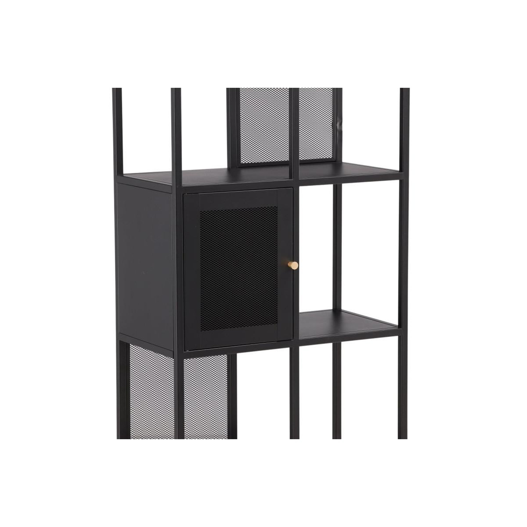 Voir la diapositive 6 : Paris Prix Étagère 4 Niveaux Avec Portes  Nett  180cm Noir