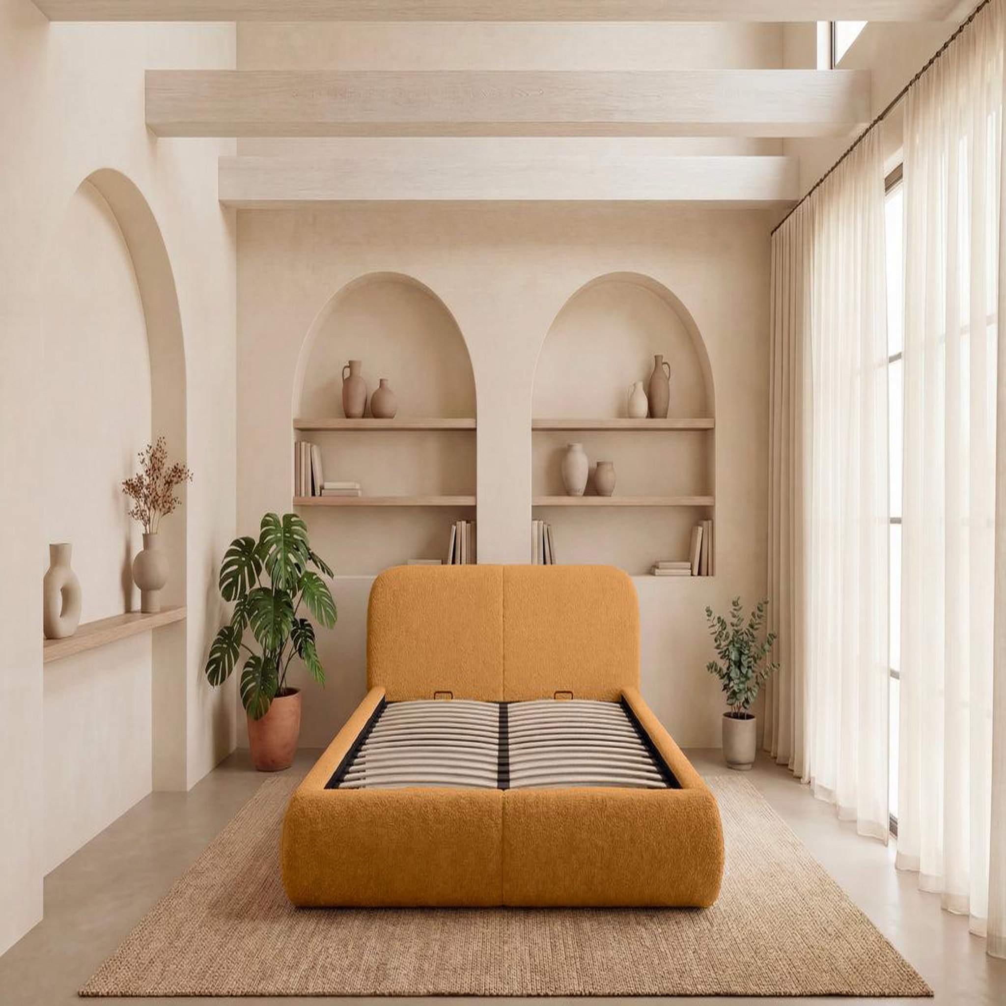 Voir la diapositive 4 : CASANOVA PARIS Delora - lit coffre tissu chenille