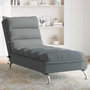 Voir la diapositive 1 : VIDAXL Chaise longue de massage avec coussins gris fonce tissu