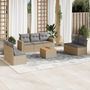 Voir la diapositive 1 : VIDAXL Salon de jardin avec coussins 8pcs melange beige resine tressee