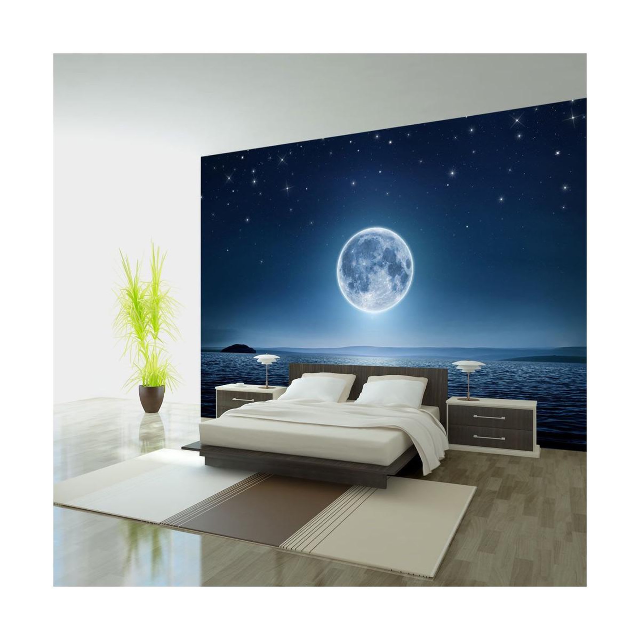 Paris Prix Papier peint  moonlit night. Coloris disponibles : Multicolore