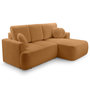 Voir la diapositive 1 : BEST MOBILIER Candela - canapé d'angle droit 4 places - convertible avec coffre - en tissu bouclette