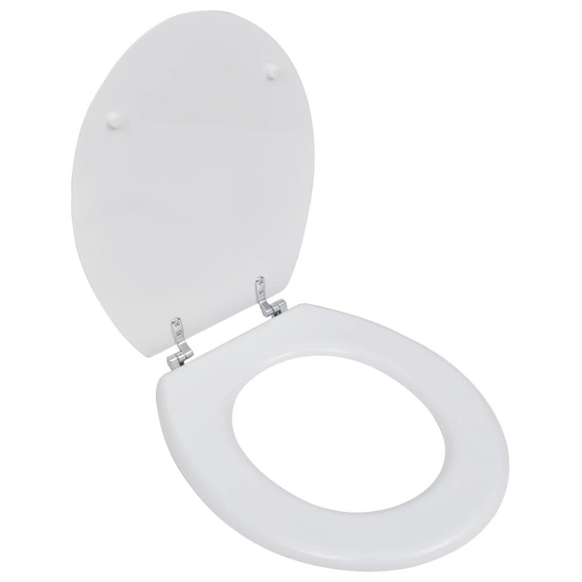 VIDAXL Siege de toilette avec Couvercle MDF Design simple Blanc