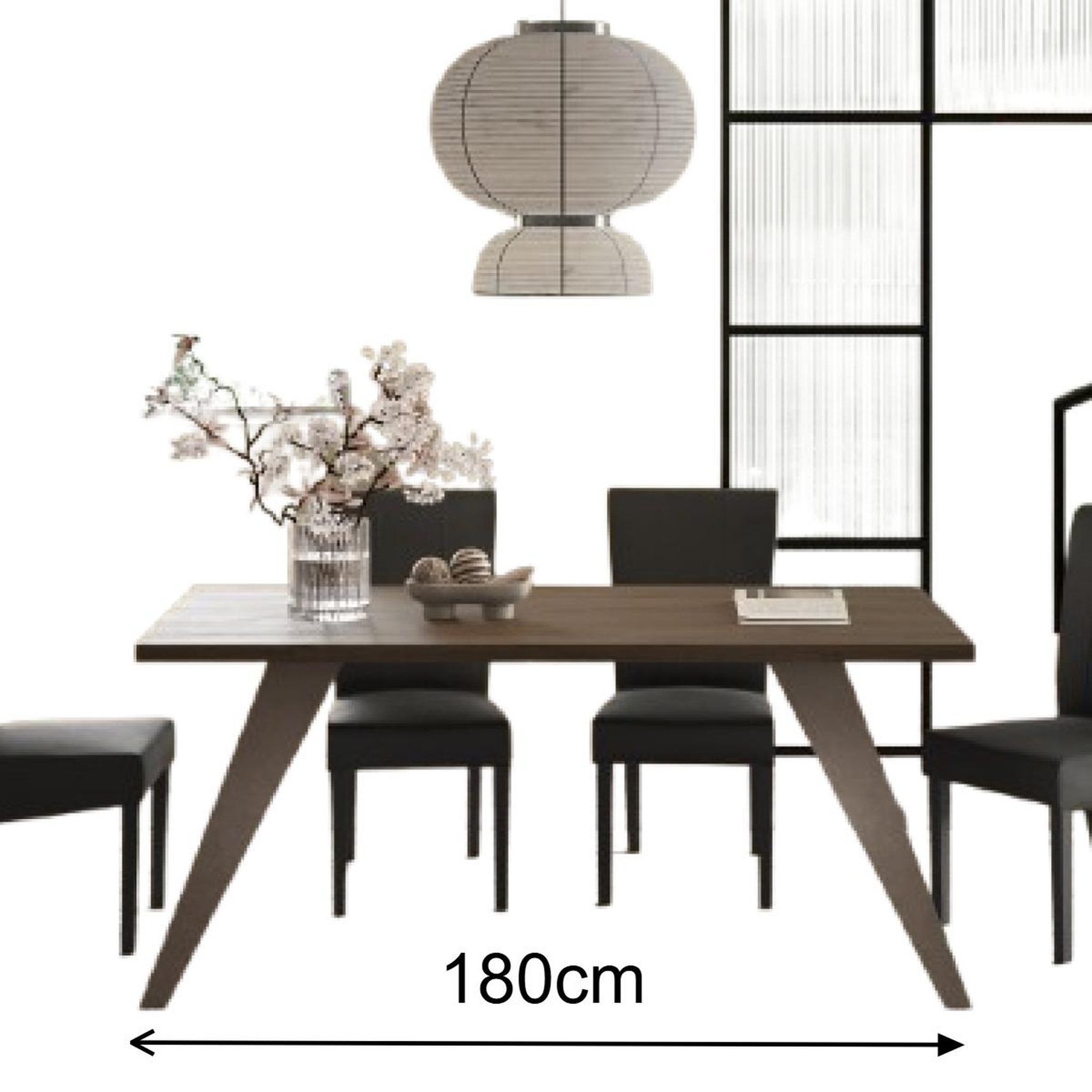 Voir la diapositive 4 : JLC KREATION Table à manger contemporaine pied métal 180cm RADOST