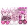 Voir la diapositive 2 : VIDAXL Ensemble de boules de Noël 108 pcs Blanc et rose