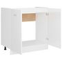 Voir la diapositive 5 : VIDAXL Armoire de plancher d'evier Blanc brillant Bois d'ingenierie