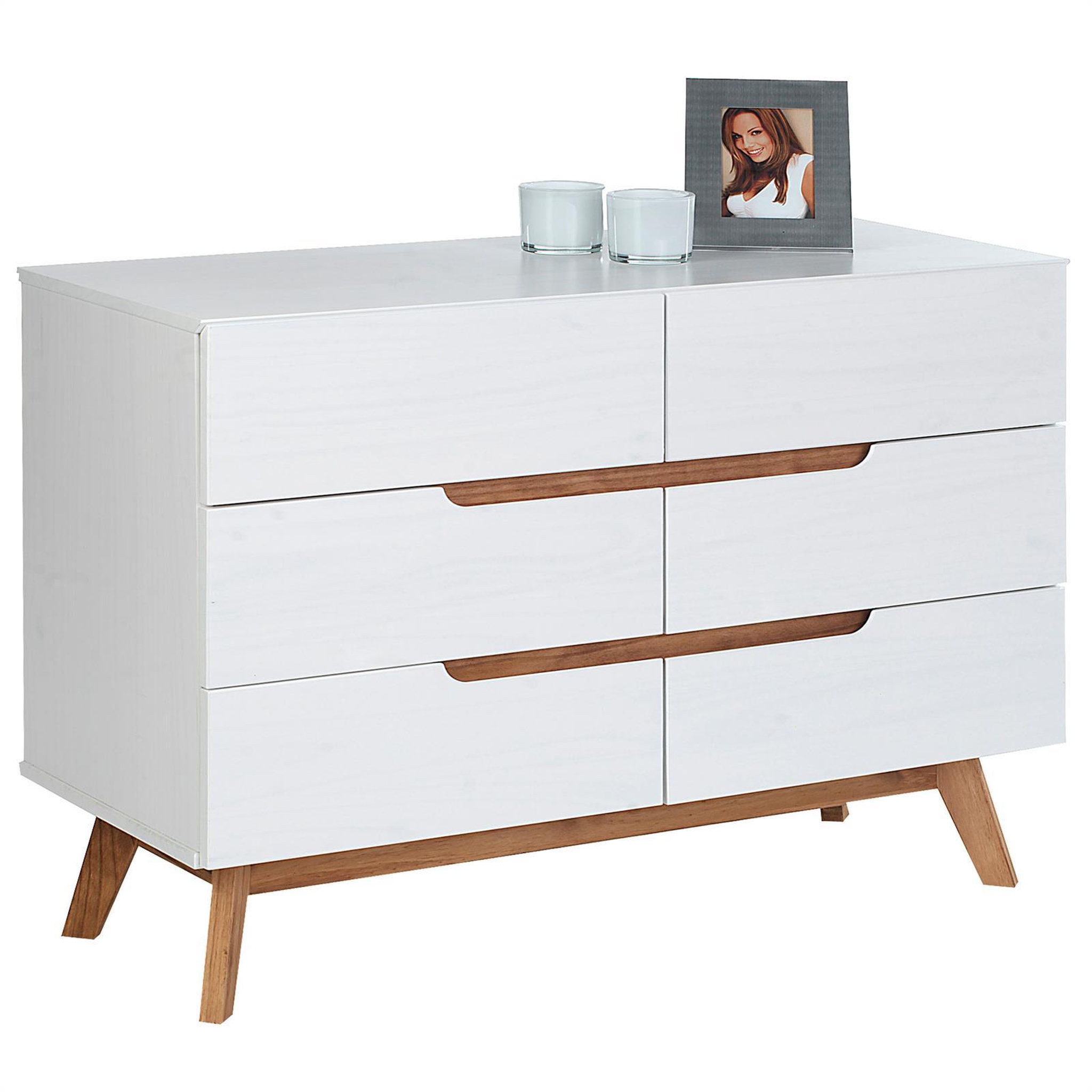 Voir la diapositive 1 : IDIMEX Commode TIBOR, 6 tiroirs