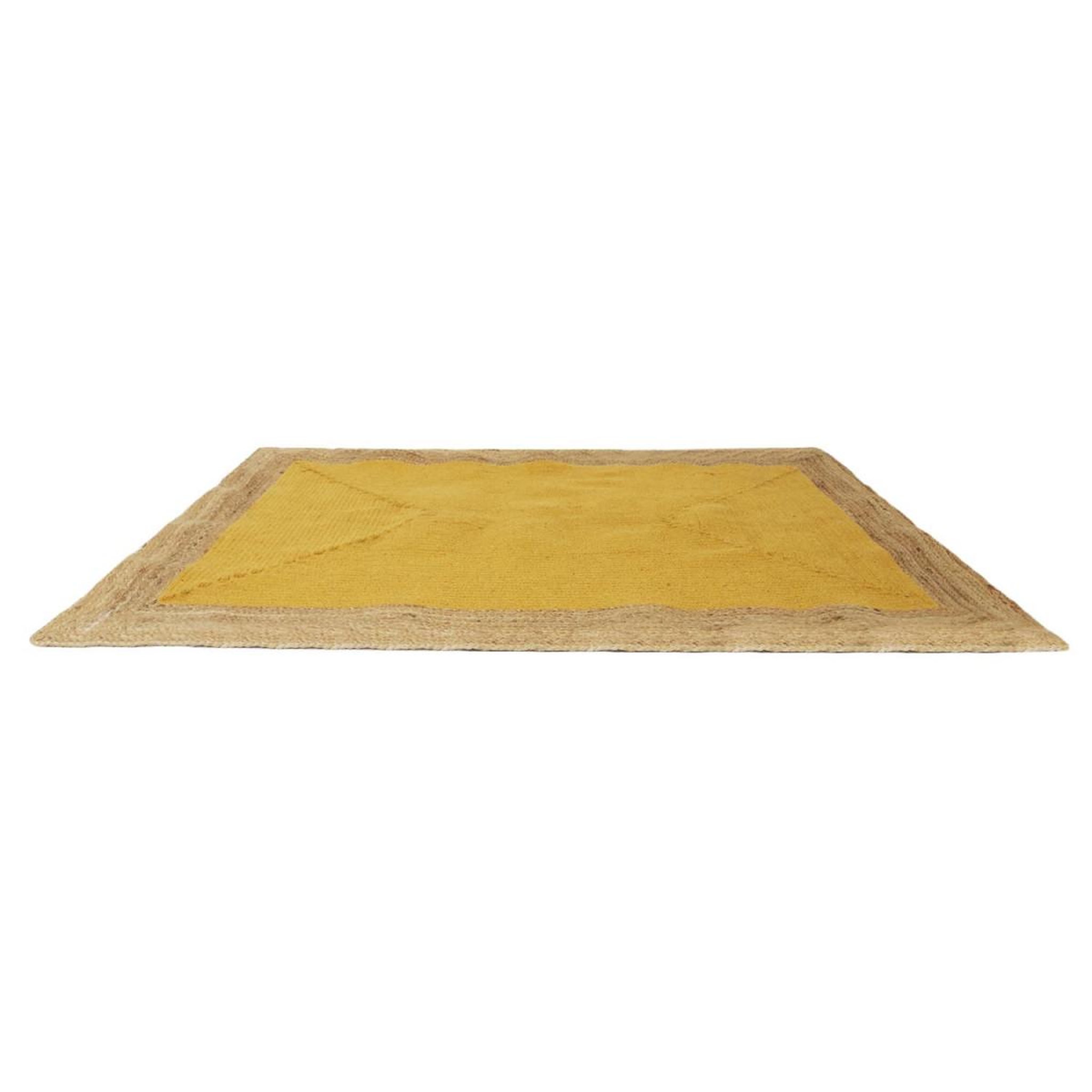 Voir la diapositive 2 : The Home Deco Factory Tapis déco en jute  rodame  120x170cm moutarde