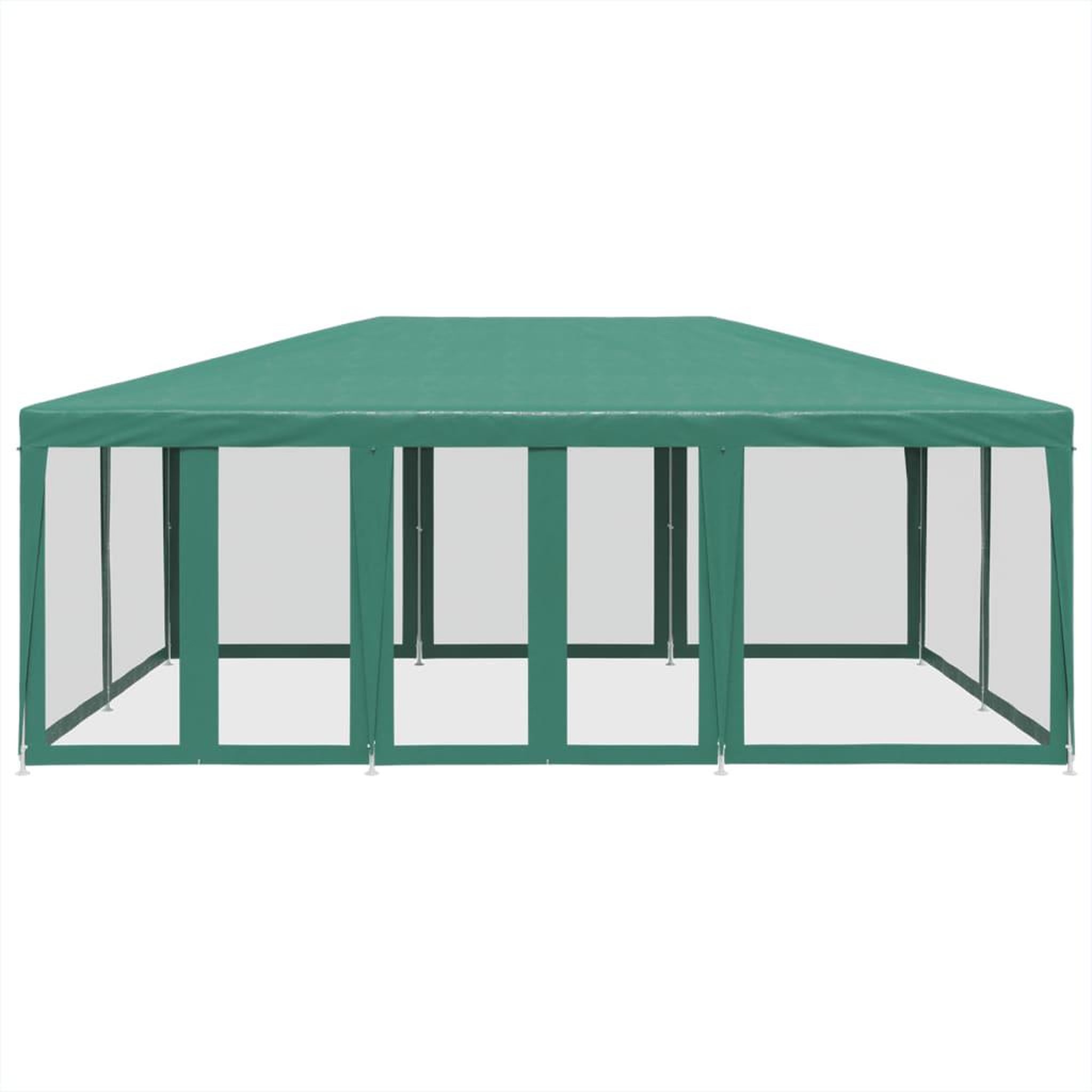 Voir la diapositive 3 : VIDAXL Tente de fete avec 10 parois laterales en maille vert 6x4m PEHD
