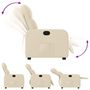 Voir la diapositive 4 : VIDAXL Fauteuil inclinable Creme Tissu