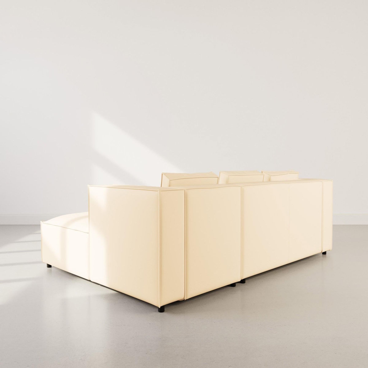 LISA DESIGN Stella - canapé d'angle droit 4 places en simili