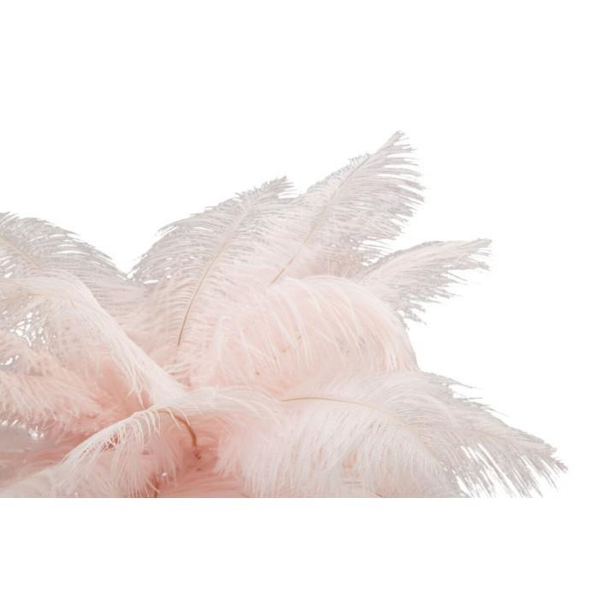 Paris Prix Lampe à Poser Imitation Plume  Palm  60cm Or & Rose