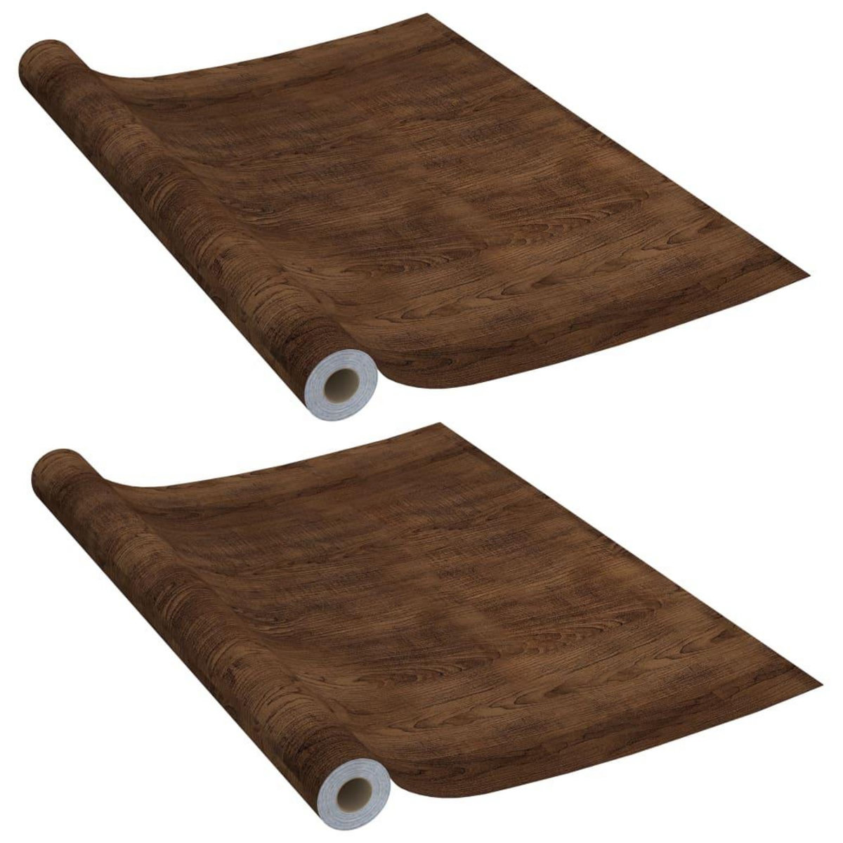 VIDAXL Films autoadhesifs pour portes 2 pcs Chene fonce 210x90 cm PVC